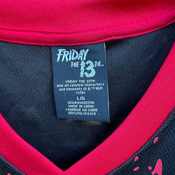 Friday the 13th Jason Voorhees Blood Splattered Hockey Jersey Horror Adult L - Picture 7 of 10